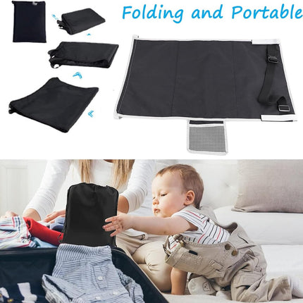 Airplane Bed - Baby Bed - Airplane Beds - Airplane Bed - Airplane Footrest - Must Have For Traveling - Ideal For Airplanes And Cars - Comfortable - Washable - Compact And Portable - Black