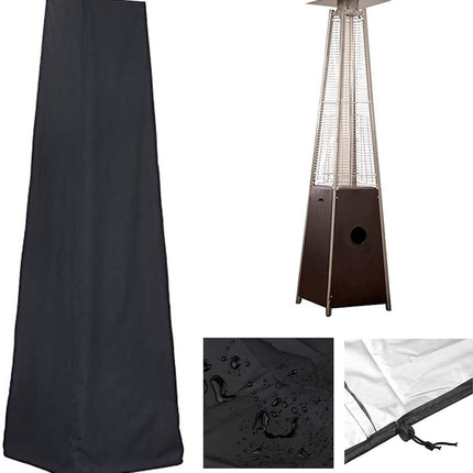 Patio Heater Cover - Heavy-Duty Waterproof Porch Cover - Patio Heater Cover - Pyramid Style Heated Umbrella Cover - Dust Cover for Outdoor Use - Heater Cover - for Pyramid Torch Patio Heaters - 221x53x61cm - Black