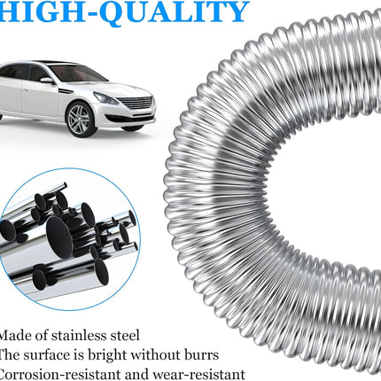 Exhaust Pipe for Parking Heater 60cm Stainless Steel with 2 Clamps Compatible with Diesel Heaters
