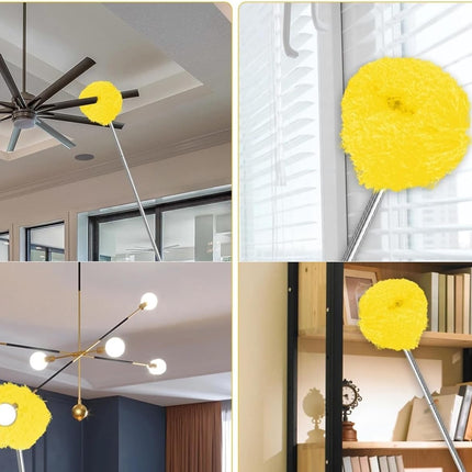 Ceiling Fan Cleaner Duster with Extension Pole Long Duster Handle Reusable Microfiber Ceiling Fan Blade Cleaner Duster with Extension Pole for Cleaning Fan Door Window Furniture Walls
