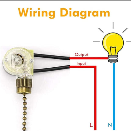Ceiling Fan Light Switch Zing Ear Pull Chain Switch ZE-109 Fan Light Switch, On-Off Speed with Pull Chain Compatible with Ceiling Light Fans, Lamps and Wall Lights.(Bronze)