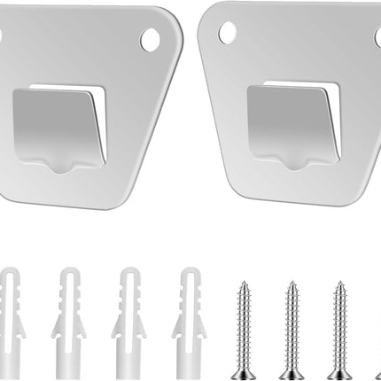 2-Set Wall Mounting Fan Bracket, Heavy Duty Wall Mounting Fan Bracket Holders for Oscillation Fans Solid Steel Fan Wall Mount Bracket with Fastening Screws for Wall Fan Mounting Bracket