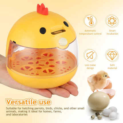 Incubator - Egg incubator | Incubator with a capacity of 4 eggs - with automatic temperature and humidity control - suitable for hatching eggs of chickens, ducks, geese, quails, parrots and other poultry