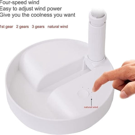 Folding Desk Fan - Adjustable Design - Cordless & Versatile - Foldable Standing Desk Fan