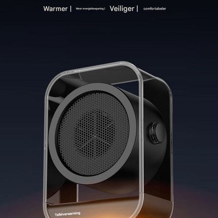 Electric Heater - Portable Electric Heater - Table Heater - Small Household Heater - Portable Fast Heating Electric Heater for the Office - 2 Temperature Settings - Black