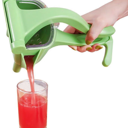 Manual Juicer - Fruit and Vegetable Juicers - Portable Multifunctional Lemon and Orange Juicer for Home Use - High Efficiency Juicing Appliance - Light Green