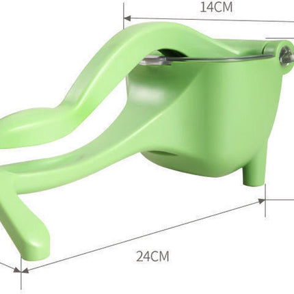 Manual Juicer - Fruit and Vegetable Juicers - Portable Multifunctional Lemon and Orange Juicer for Home Use - High Efficiency Juicing Appliance - Light Green