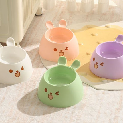 Cat Litter Box - Cat Food Bowl - Non-Slip Design - Pet Food Bowl - Plastic and Stainless Steel Design - Suitable for Cats and Small Dogs - Vegetable