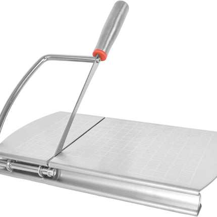 Cheese Cutter - Stainless Steel Blade with Measuring Scale - For Block Cheese and Sausage - Multifunctional Kitchen Aid