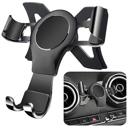 For- A3 8v S3 2014-2019 Mobile Phone Holder Mobile Mount Car Mount Accessories Black, Replacement Part, Made of Aluminum