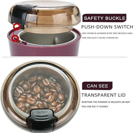 Mini Peanut Butter Machine Portable Nut Grinder with Transparent Cover 150W Motor for Home Kitchen, for Home Kitchen Bathroom and Indoor Use