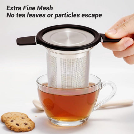 Stainless Steel Tea Strainer, Fine Mesh Loose Leaf Tea Filter with Heat Resistant Handle for Teapots, Mugs and Tea Cups Amazing Shopping