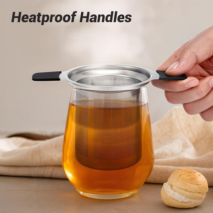 Stainless Steel Tea Strainer, Fine Mesh Loose Leaf Tea Filter with Heat Resistant Handle for Teapots, Mugs and Tea Cups Amazing Shopping