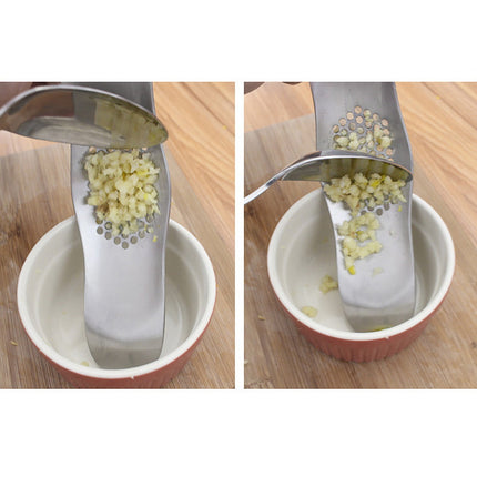Garlic Press ! Press Mincer Steel Chopper Rocking Peeler Stainless Crusher Garlic Tool Tools Home Improvement, Garlic Press Promotion Include 1 Stainless Steel Garlic and Ginger Grater AS shown