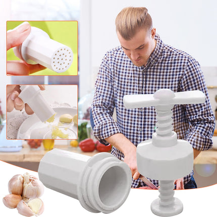 Garlic Press ! Useful Garlic Crusher Sharpener Plastic Case Peeler Press Kitchen Garlic Press, Garlic Press Promotion Include 1X Garlic Press Tool AS shown