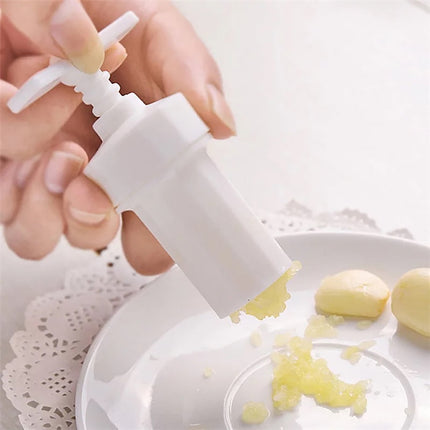 Garlic Press ! Useful Garlic Crusher Sharpener Plastic Case Peeler Press Kitchen Garlic Press, Garlic Press Promotion Include 1X Garlic Press Tool AS shown