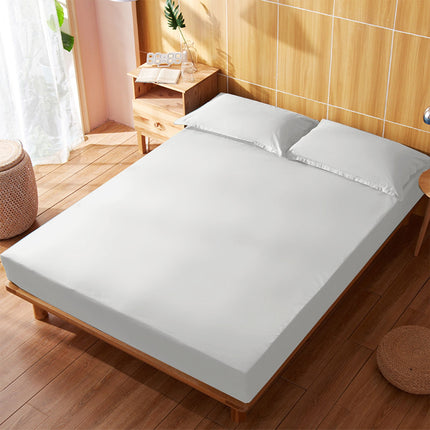 King Size Fitted Sheet, 100% Egyptian Cotton, Deep Pocket Premium Cotton Mattress Sheet,Double Bed Fitted Sheet Piece Non-Slip Fixed Bed Cover, White