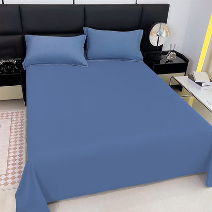 Waterproof Bed Flat Sheet ,Best Season Cotton Sheet-Long Staple Cotton Sheets Set, Soft Cotton Bed Sheets,Reusable Washable Mattress Protector Sheet, Furniture Cover for Bedding,Couch Blue