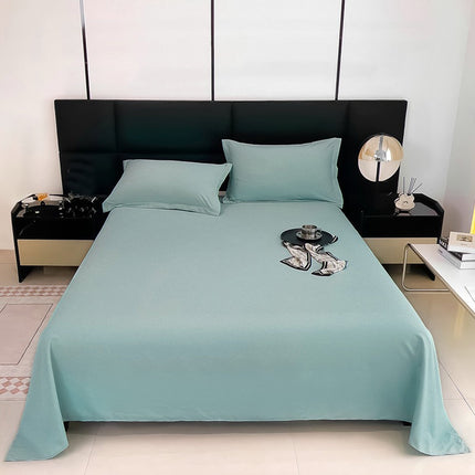 Waterproof Bed Flat Sheet ,Best Season Cotton Sheet-Long Staple Cotton Sheets Set, Soft Cotton Bed Sheets,Reusable Washable Mattress Protector Sheet, Furniture Cover for Bedding,Couch Green