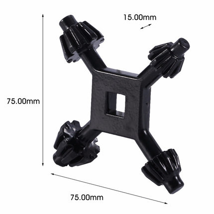 4 in 1 Drill Chuck Key Wrench, 1/4" 3/8" 1/2" Sizes Replacement Tool for Electric Drills, Drill Presses, Power Tool Chucks, for DIY, Home Improvement, Construction Projects, 1 Pcs, 2.95x2.95 2.95" x 2.95" Black