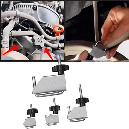 4PCS Fluid Line Hose Pinch Off Pliers Set,Fluid Line Hose Off Pinch Set Tool Hose Clamp Pliers Set 1-3/4" 1" 1/2" 3/8" for Fuel Radiator Heater Hose,Heavy-Duty Automotive Fluid Line Clamp Tool