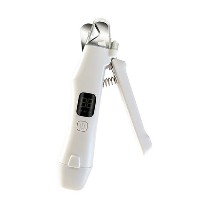 Dog Nail Scissors - Cat Nail Clippers - Professional Nail Clippers - LED Lighting - Rechargeable - Digital Display - Pet Care - Nail Cutting - Collection Tray - Paw Care - Safe & Sharp - Stainless Steel - Nail Care - White - 1 Piece