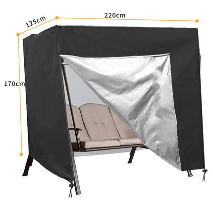 Garden Swing Cover Waterproof UV Resistant Oxford Fabric, 220 x 125 x 170 cm