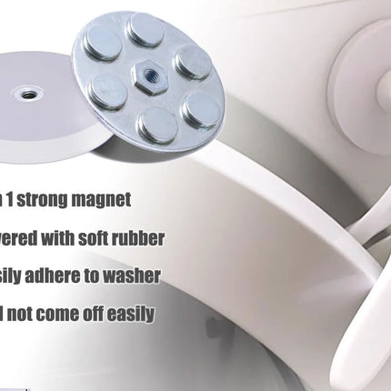 Front Load Washer Door Prop, Magnetic Flexible Washer and Dryer Door Support Keep Washer Drying Door Open to Keep Dry (White, 2pcs)