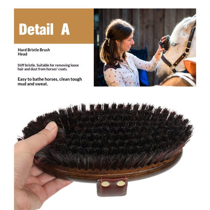 Class Handmade Equine Stiff Body Horse Brush. Professional Equine Grooming Tools. Effortlessly Removes Mud, Sweat and Dirt from Your Horses Hair. Amazing Shopping