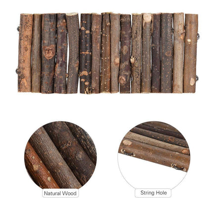 Guinea Pig Wooden Ladder Bridge Rabbits Hideout, House, Tunnel, Rodents Chew Toys for Bunny, Chinchillas, Hedgehogs, Ferrets,（20*10cm）