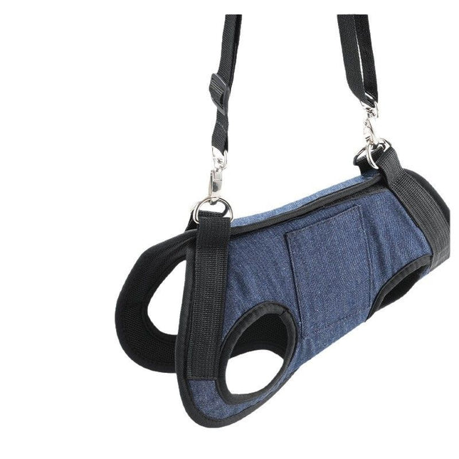Dog Lift Harness Portable Dog Sling for Small Dogs Hind Leg Support Pet Rehabilitation Lifts Vest Adjustable Harness for Back Legs for Old, Disabled Dogs Walk,S