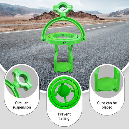 Gyroscope Cup Holder, 360 ° Rotatable No Spill Cup Holder, Gimbal Gyro Self Leveling Universal Drink Holder for Truck, Tractor, Bus Driver (Green)