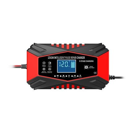 Battery Charger 12V and 24V Fully-Automatic Smart Car Battery Charger, Battery Maintainer Trickle Charger, and Battery Desulfator with Temperature Compensation