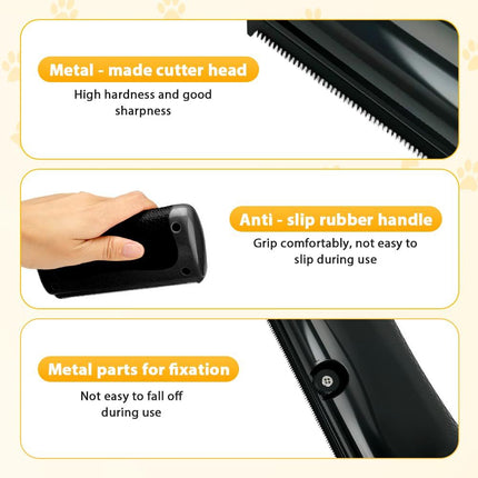 Tails Deshedding Brush  Pet Hair Remover Comb for Shedding,Grooming Brush for Dogs and Cats,Pet Long and Short Hair Removal Tool (Black/2pcs)