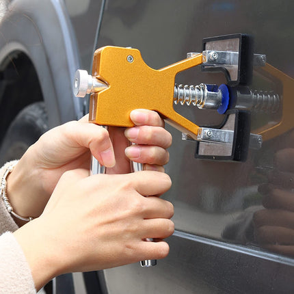 Adjustable Golden Dent Remover Tools Paintless Dent Repair Kit Dent Lifter Puller for Car Large & Small Ding Hail Dent Removal（19pcs)