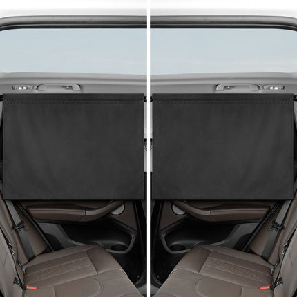 Car Window Shades - 2 Pack Side Window Sun Shade Privacy Curtains Upgrade Anti 99% Light Block Keeps Cooler Car Blackout Covers for Baby Sleeping Camping Travel Nap