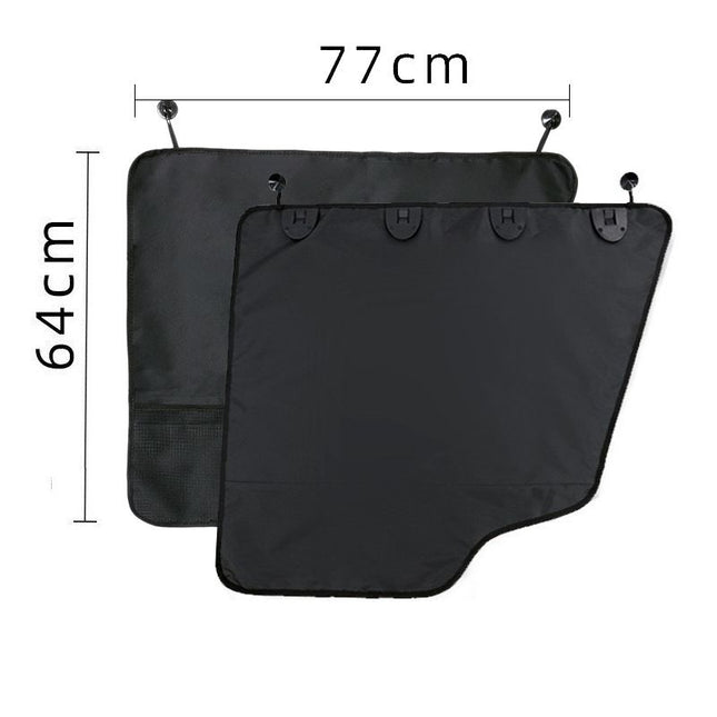 Dog Car Door Protector丨2 Pack Extra Big & Thick Anti Pet Scratching Waterproof Vehicle Door Covers Guard Truck Interior Panel Safe SUV Universal Black