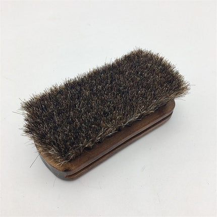 Classic Shoe Shine Brush- Leather Footwear Polish Horse Hair Brush-Horsehair Polishing Brush for Leather