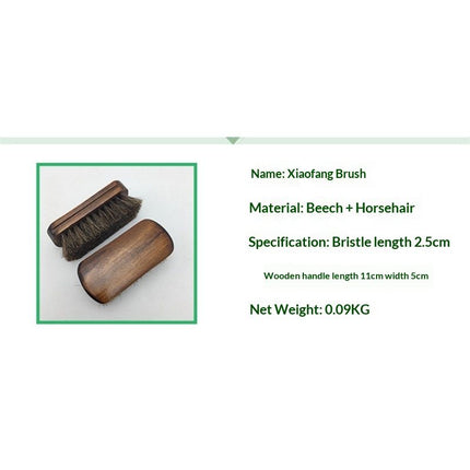 Classic Shoe Shine Brush- Leather Footwear Polish Horse Hair Brush-Horsehair Polishing Brush for Leather