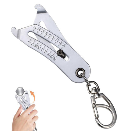 Portable Precise Thread Size Checker Keychain,Precise Bolt Sizes Finder Keychains, Thread Sizes Verification Tool for Fast and Precises Measurement (1pcs)