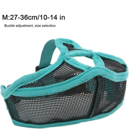 Bulldog Short Nose Dog Cover, Full Pants Design, Preventing Bites, Bulldog Soft Mesh Dog Cover, Used for Beauty Walking, Allowing Drinking and Eating(ink blue M)