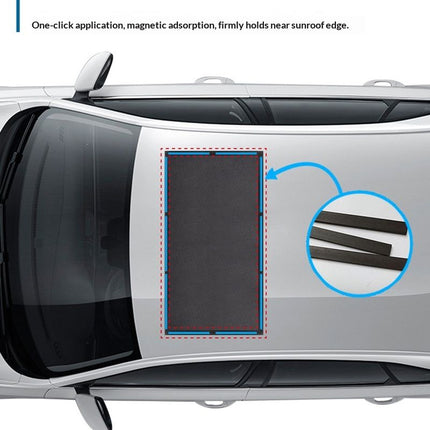 Car Sunroof Sunshade Cover Updated | Car Window Screens for Camping with Sun Glare, UV Rays | Moonroof Cover with Breathable Mesh Sun Shade | Enhanced Magnetic Stripes (100*65cm)