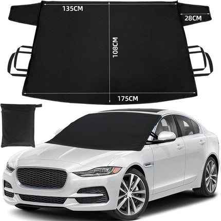 Windshield Cover for Ice and Snow - Universal Fit for Car, SUV, Truck, Heavy Duty 600D Oxford Fabric Frost Protector for Ice & Sleet, Includes Anti-Theft Straps, Medium (69"x42")