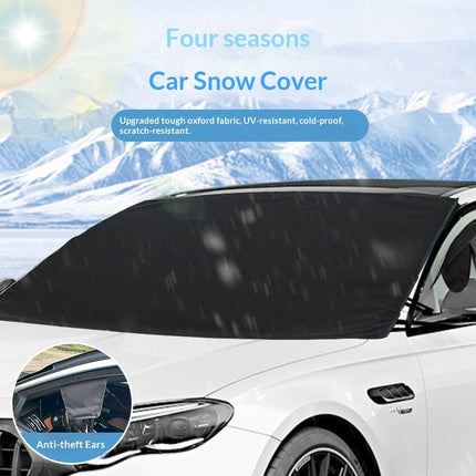 Windshield Cover for Ice and Snow - Universal Fit for Car, SUV, Truck, Heavy Duty 600D Oxford Fabric Frost Protector for Ice & Sleet, Includes Anti-Theft Straps, Medium (69"x42")