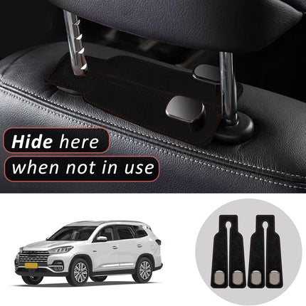 4 pack Car Hooks, Headrest Hook for Car, Car Seat Hooks for Purses and Bags,Purse Hooks fits Car Seat Suitable for Bags (Black-4 Pack)