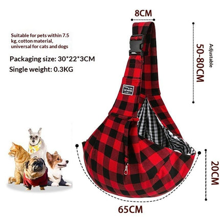 Dog Carrier Sling, Reversible Puppy Carrier Purse with Storage Pocket, Adjustable Hand-Free Dog Sling Carrier Pet Tote Bag for Carry Small Dogs and Cats, Travel Safety Harness