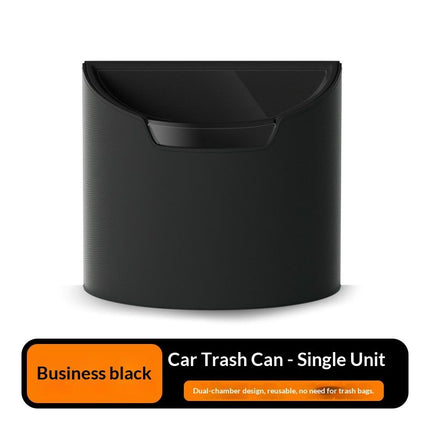 Leakproof Car Trash Can,Mini Car Trash Bin for SUV and Truck,Small Removable Liner Garbage Can,Waterproof Automotive Trash Can for Vehicle,Home,Office,Multipurpose,Easy to Clean (Black)