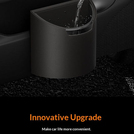Leakproof Car Trash Can,Mini Car Trash Bin for SUV and Truck,Small Removable Liner Garbage Can,Waterproof Automotive Trash Can for Vehicle,Home,Office,Multipurpose,Easy to Clean (Black)