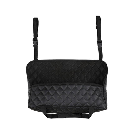 Car Purse Holder - Durable Leather Seat Back Organizer, Front Seat Storage Barrier, Pet & Kids Driver Storage Netting Pouch （Classic）