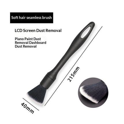 3Pcs Car Detailing Brush Kit Interior, Soft Boar Hair Detail Brush Set, Auto Detailing No Scratch Microfiber Wheel Cleaning Brush for Cleaning Dashboard, Air Vents,